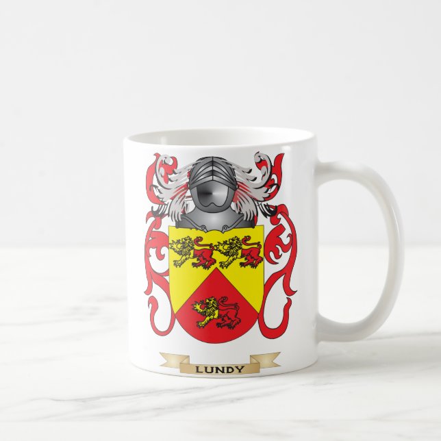 Mug Manteau de Lundy des bras (crête de famille) (Droite)