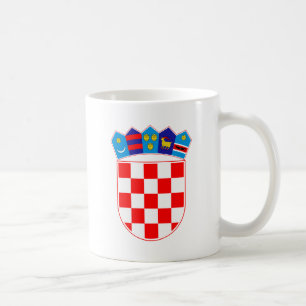 Mug Manteau des bras de la Croatie, emblème croate,