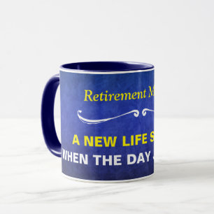 Mug Mantra de retrait de l'aquarelle bleue