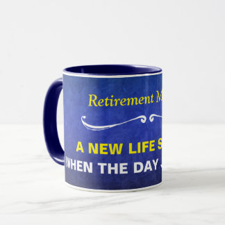 Mug Mantra de retrait de l'aquarelle bleue