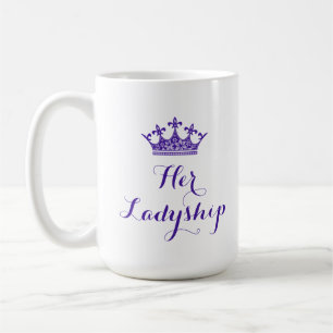 Mug Manuscrit pourpre de Madame de couronne de fleur