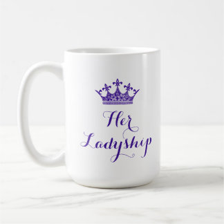 Mug Manuscrit pourpre de Madame de couronne de fleur