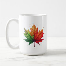Maple Fall Leaf Grande céramique classique