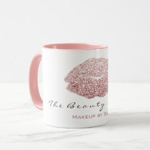 Mug Maquillage Artiste Beauté Kiss Lips Rose Rose Part