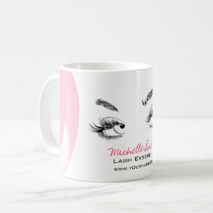 Mug Maquillage Artiste Lashes Brosse Aquarelle rose
