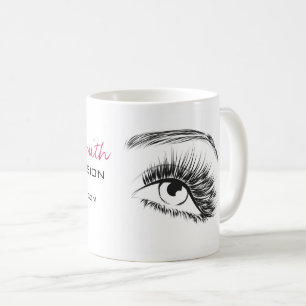 Mug Maquillage d'extension minimaliste noir et blanc