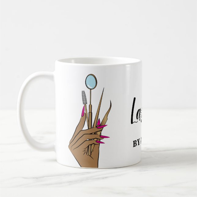 Mug Maquillage moderne Eyebrow Eyes Lashes Girls (Gauche)