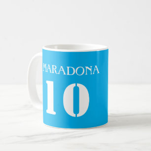 MUG MARADONA 10 / NAPOLI JERSEY AUTOGRAPHIE IMPRIMÉE 