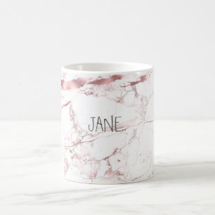 Mug MARBRE BLANC PixDezines+VEINES ROSÉES ET DORÉES FA