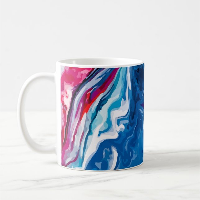 Mug Marbre bleu rouge (Gauche)