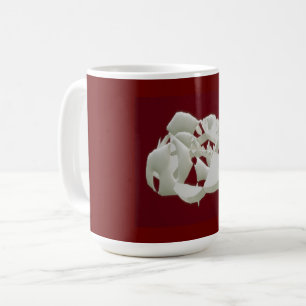 Mug Marbre brisé abstrait art moderne prune blanche