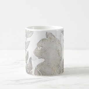 Mug Marbre Carrare et effet argent Le Chat d'Argent
