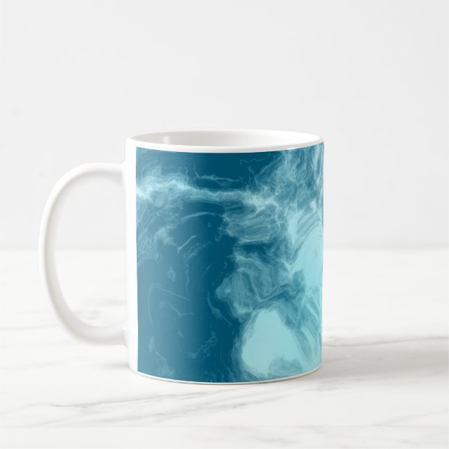 Mug Marbre d'eau bleue (Gauche)