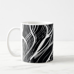 Mug Marbre noir blanc : Vintage Abstrait