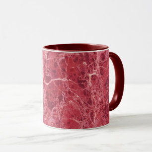 Mug Marbre rouge corallien coloré