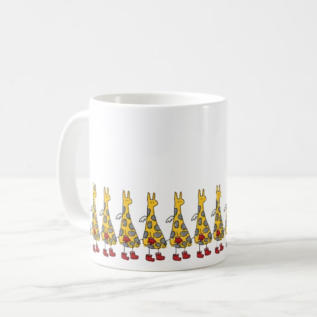 Mug Marche de girafes d'ange (Devant gauche)