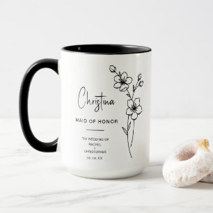 Mug Marche de la femme d'honneur Fleur de naissance