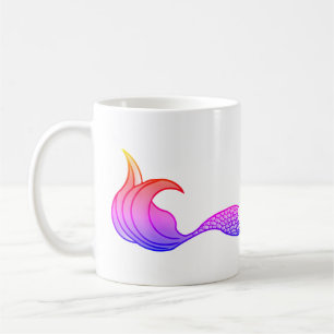 Mug Marche de sirène en arc-en-ciel festif de couleur