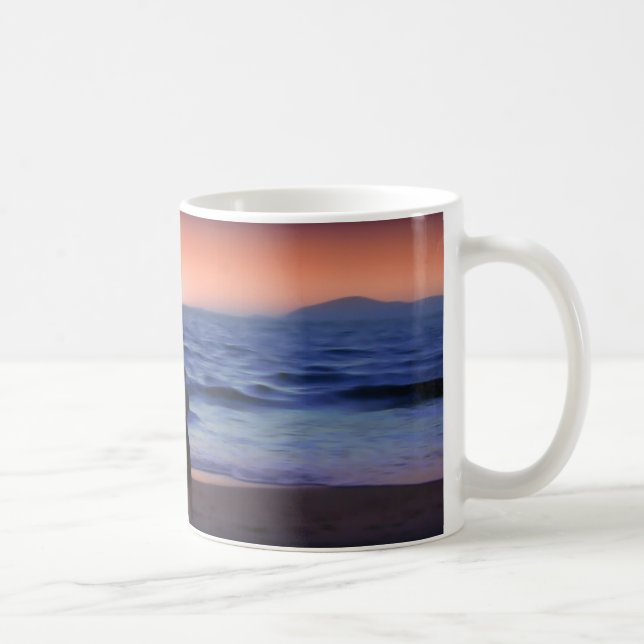 Mug Marche mère-fille sur la plage (Fête des mères) (Droite)