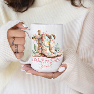 Mug Marche Par La Foi Personnalisé