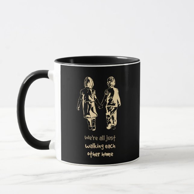 Mug Marcher l'un l'autre Accueil Citation inspirante (Gauche)