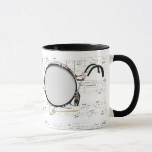 Mug - Marching Bass Drum with sheet music