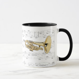 Mug - Marching Mellophone with sheet music