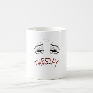 Mug Mardi épuisé Humeur Drôle Relatable Bande dessinée