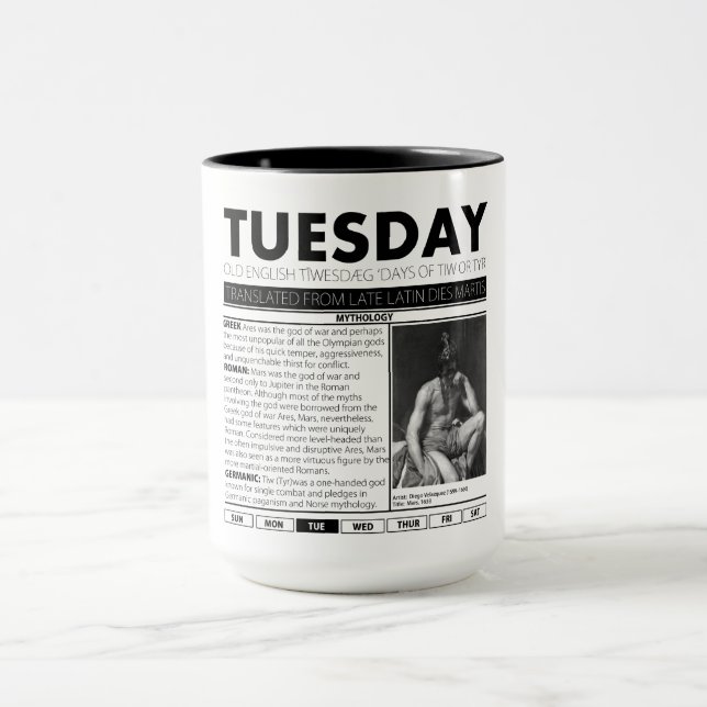 Mug MARDI ET LE MYTHE DERRIÈRE LUI :  une de sept (Centre)