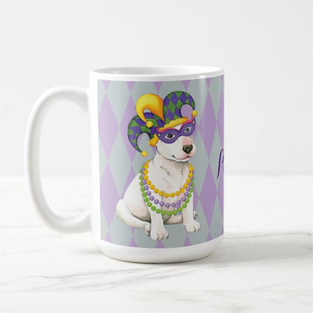 Mug Mardi Gras Bull Terrier (Gauche)