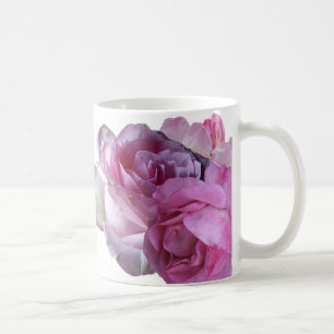 Mug Margaret nom personnalisable rose fleurs boho