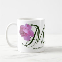 Margaret nom personnalisable rose rose rose floral