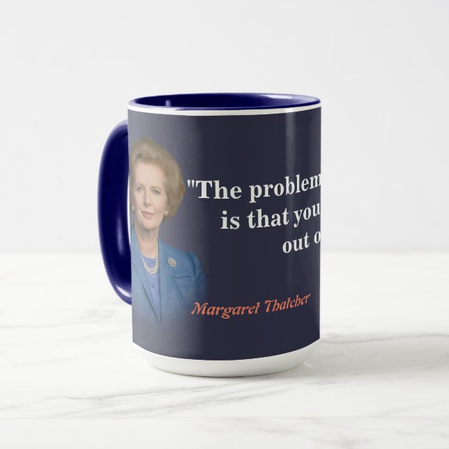 Mug Margaret Thatcher Cite Sur Le Socialisme (Devant gauche)