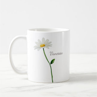 Mug marguerite personnalisée chic