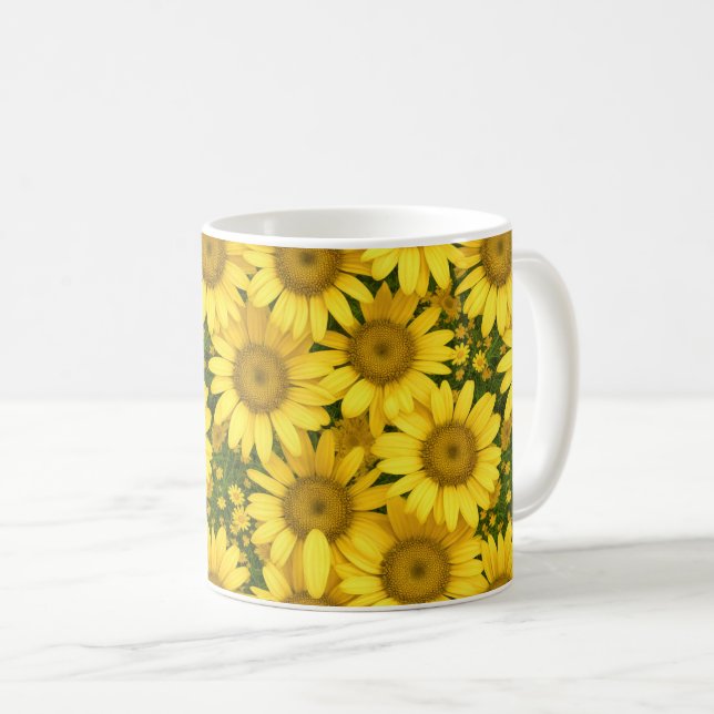 Mug Marguerites jaunes (Devant droit)