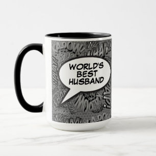 Mug Mari Amusant Moderne Noir et Blanc