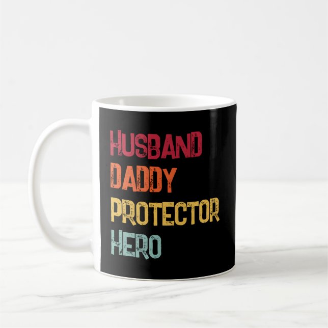 Mug Mari Daddy Protecteur Héros Fête des pères Papa (Gauche)