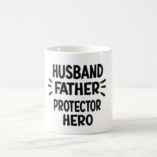 Mug Mari Père Protecteur Héros Drôle Fête des pères (Centre)