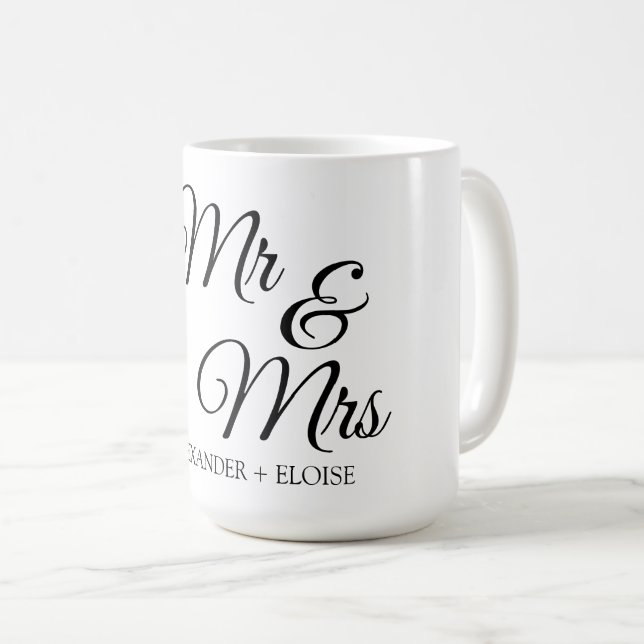 Mug Mariage anniversaire couple cadeau (Devant droit)