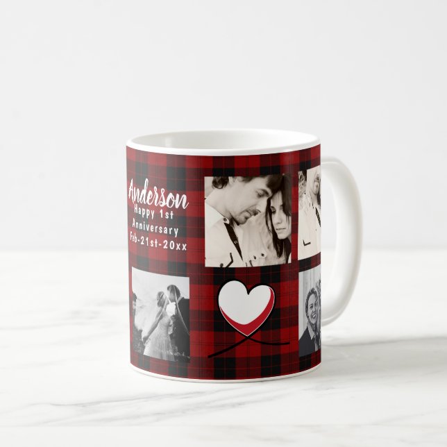 Mug Mariage/Anniversaire/Vow Renouvellement PHOTO COLL (Devant droit)