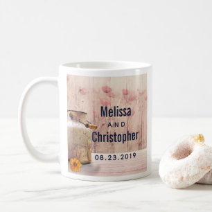 Mug Mariage campagnard de lait rustique