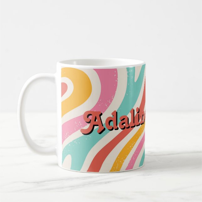 Mug Mariage Coloré Rétro Groovy Années 70 (Gauche)