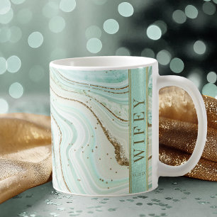 Mug Mariage d'âge Abstrait Wifey Mint ID827