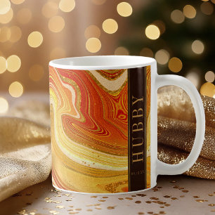 Mug Mariage d'agrégation Abstrait Hubby Hot Orange ID8