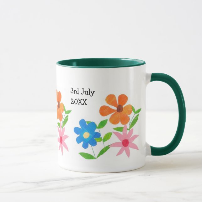 Mug Mariage d'alimentation de fleurs personnalisab (Droite)