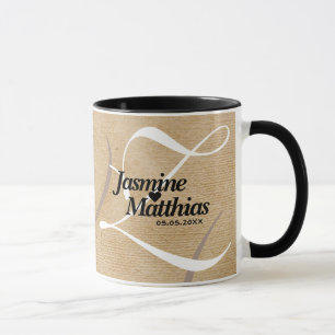 Mug Mariage de Burlap Vintage rustique