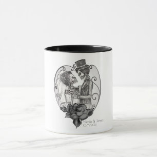 Mug Mariage de couple d'amour squelette Danse gothique