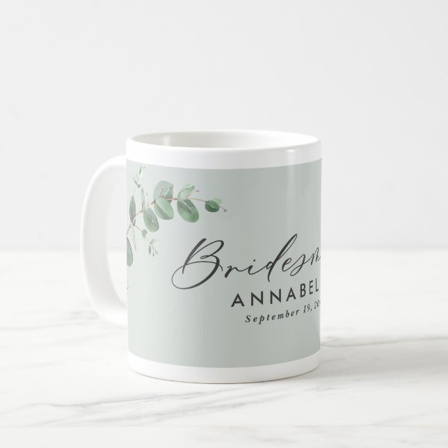 Mug Mariage de femme de ménage minimale moderne (Devant gauche)