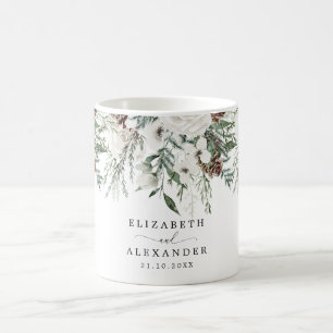Mug Mariage de Noël en hiver à feuilles persistantes