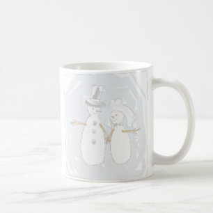 Mug Mariage d'hiver Mariée et mariée de Snowman